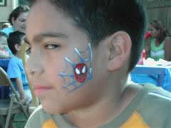 Kids Birthday Party -- face paint spiderman